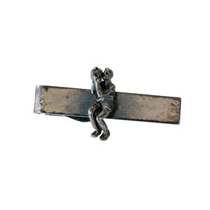 Vintage Basketball Player TIE BAR CLIP Men Hoop Suit Accessory Sports Career